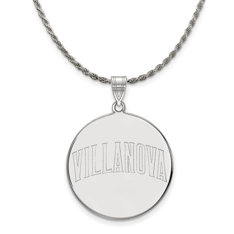 Sterling Silver Villanova U. Xl Disc Pendant Necklace - 22 Inch